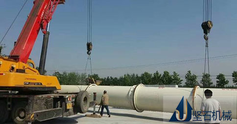 陜西銅川客戶酒糟烘干機裝車現場